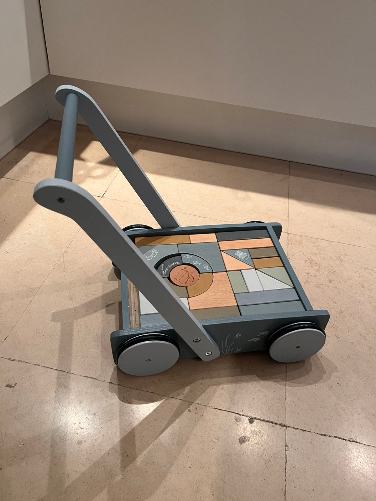 Little Dutch loopwagen met blokken – Ocean Blue, Enlèvement, Comme neuf