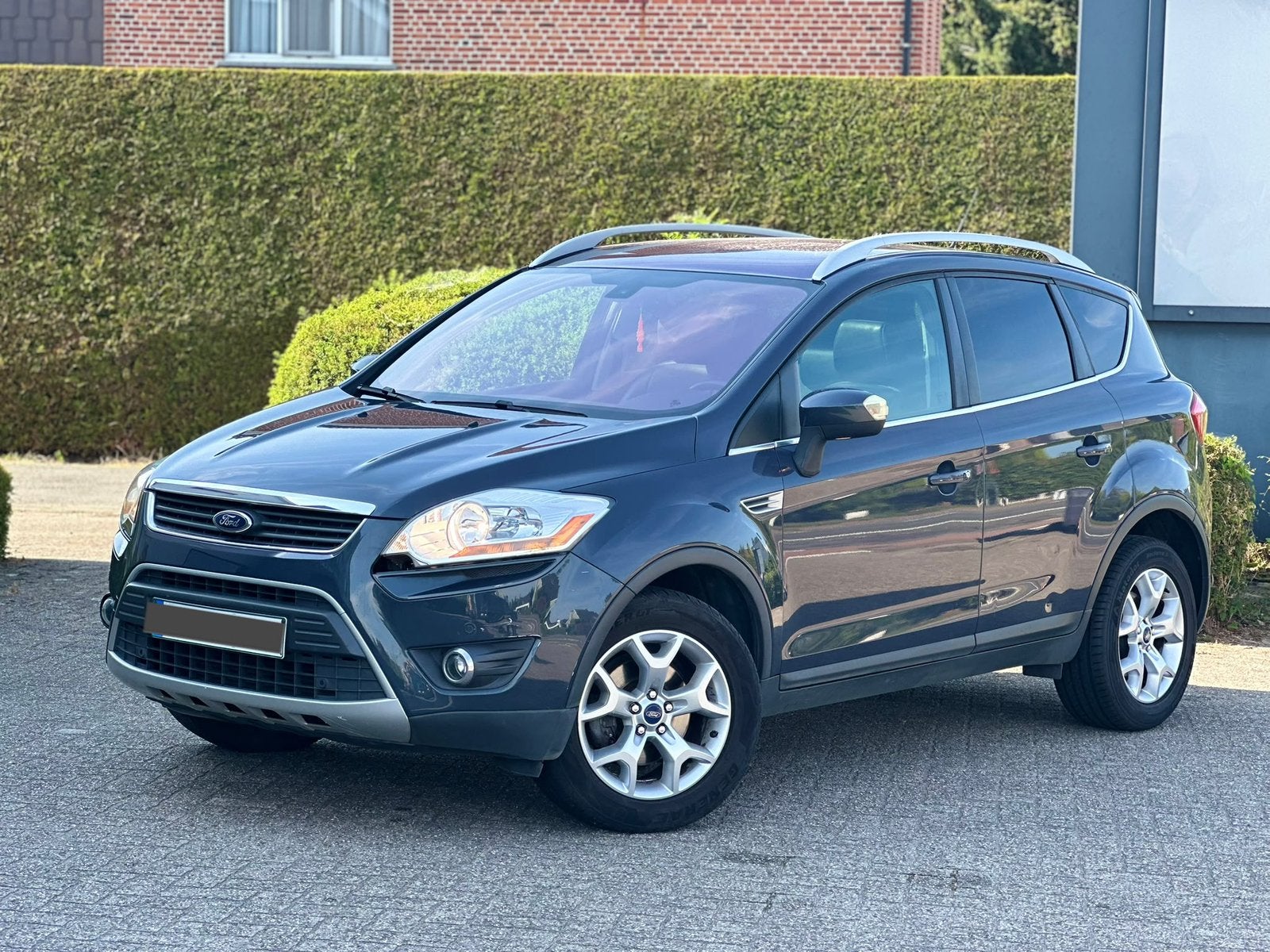 Ford Kuga 2.0 diesel, Auto's, Ford, Monovolume, Zwart, Blauw, Leder