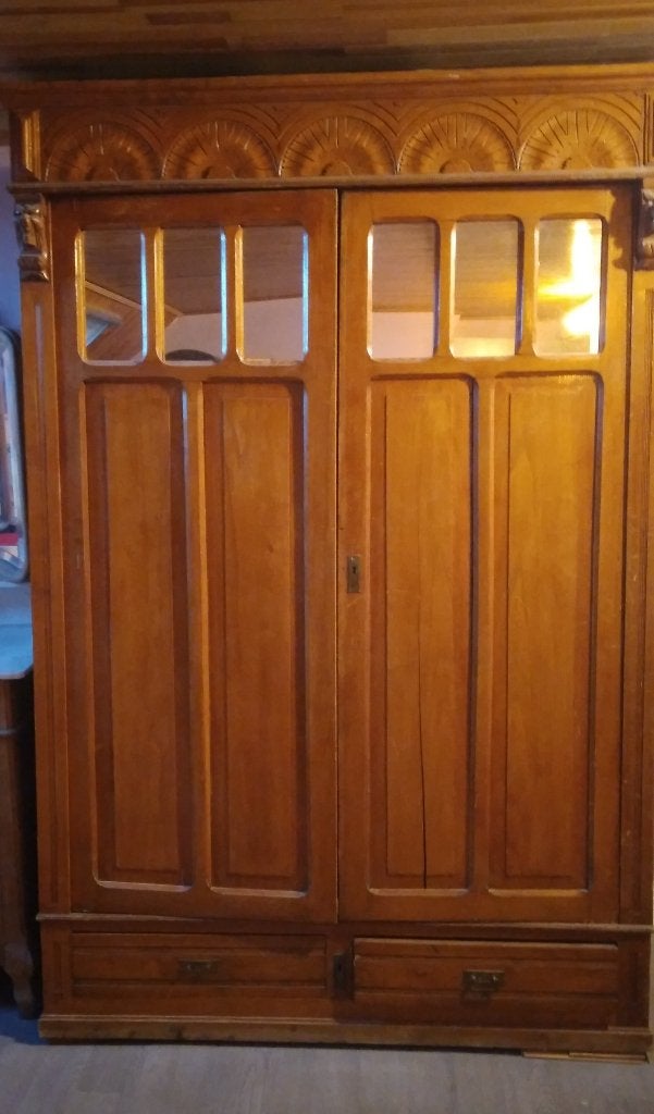 Garde robe ancienne, 100 à 150 cm, Enlèvement, Utilisé, 200 cm ou plus