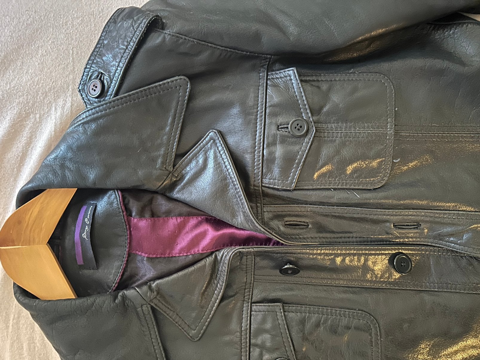 Veste en cuir noire, Ophalen of Verzenden, Gedragen, Zwart
