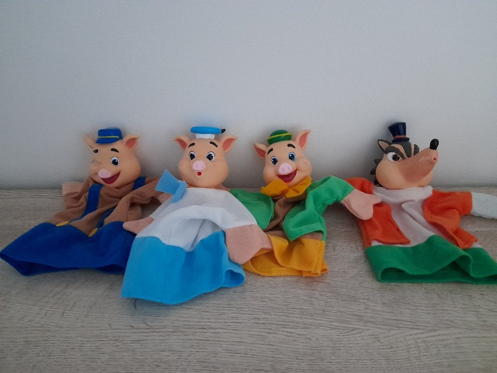 Poppenkastpoppen 3 Biggetjes, Ophalen of Verzenden, Zo goed als nieuw