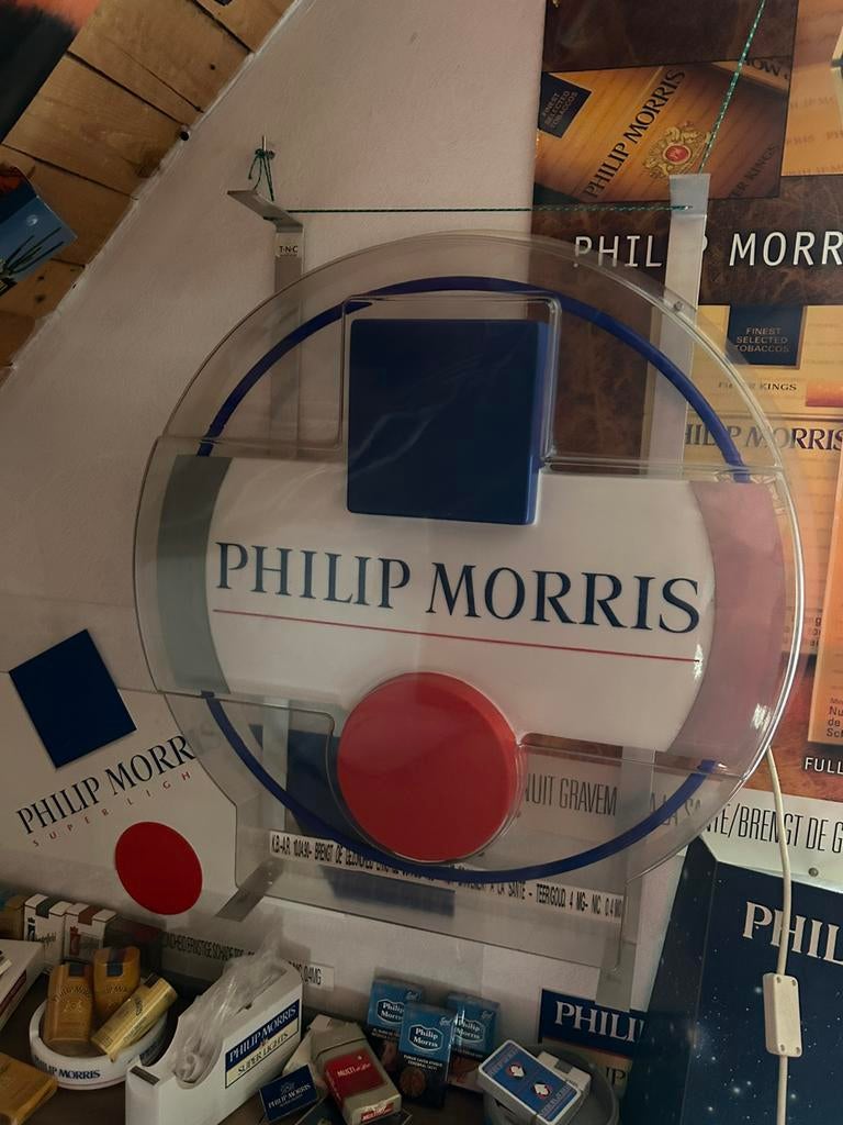 Neon lichtbak Philip Morris, Verzamelen, Ophalen, Zo goed als nieuw