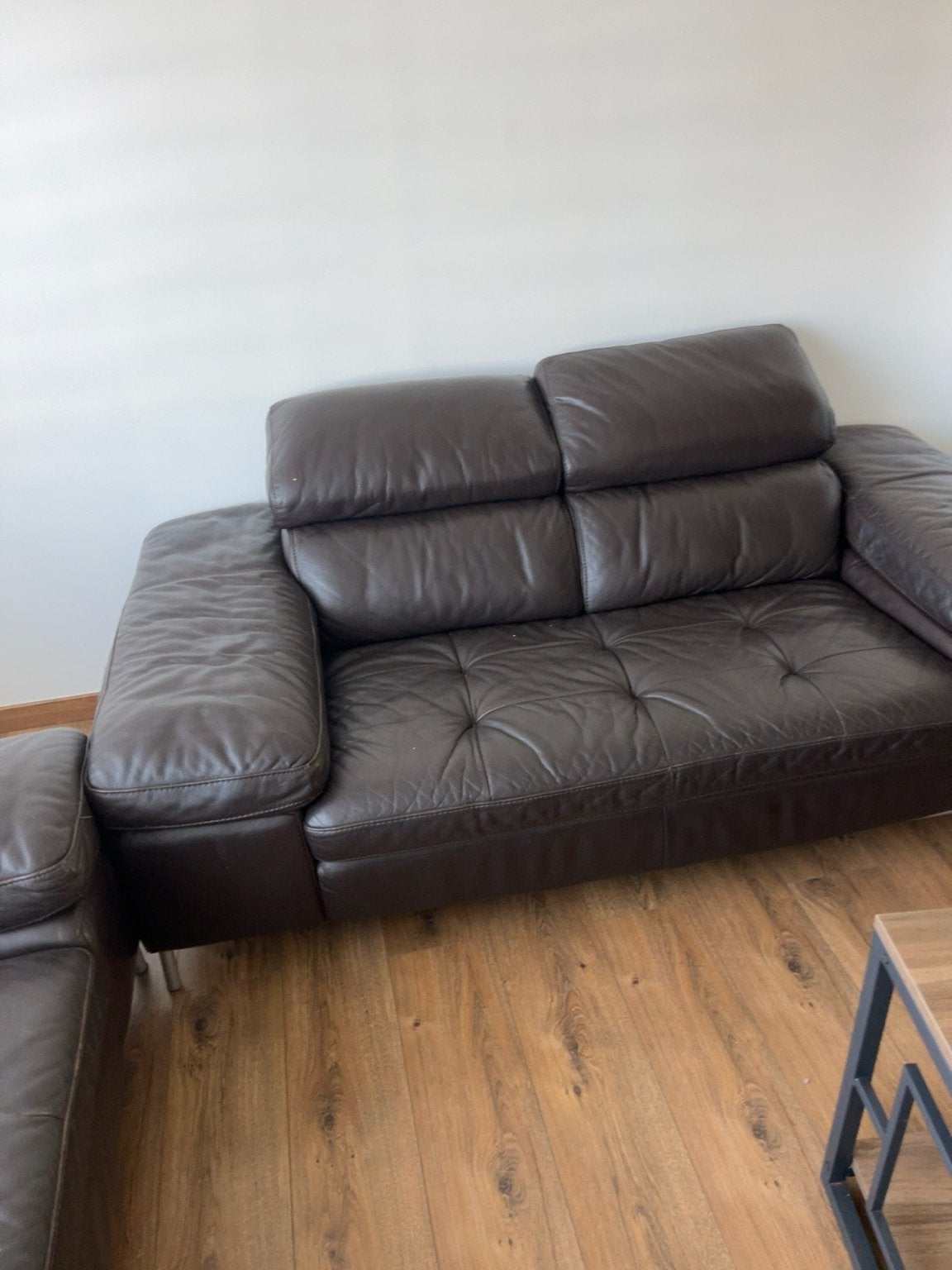 Set de sièges en cuir - 1x 3 places + 2x 2 places -, Enlèvement, Utilisé, Cuir