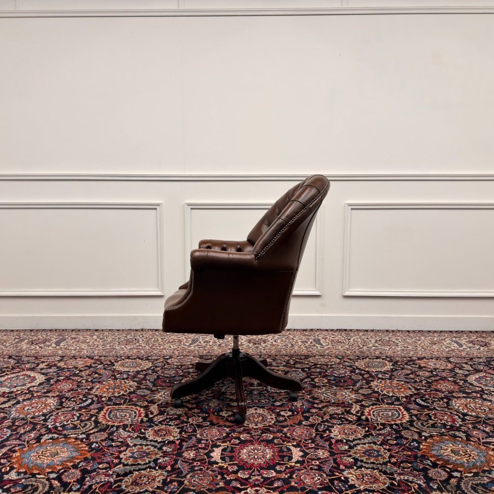 Klassiek Engels Chesterfield Bureaustoel, Ophalen of Verzenden