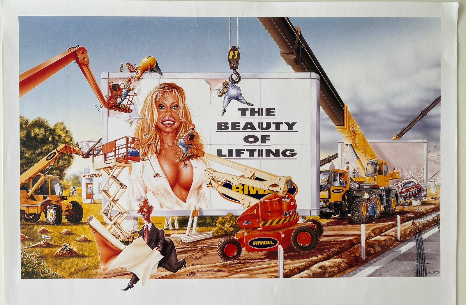 Hoppit-Affiche “The Beauty Of Lifting” 1996 voor RIWAL, Verzamelen, Posters, Rechthoekig Staand, Ophalen of Verzenden, Zo goed als nieuw