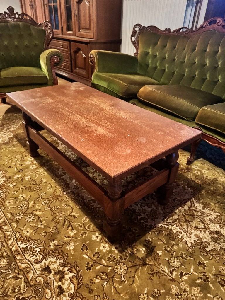 Stevige eiken salontafel, Ophalen