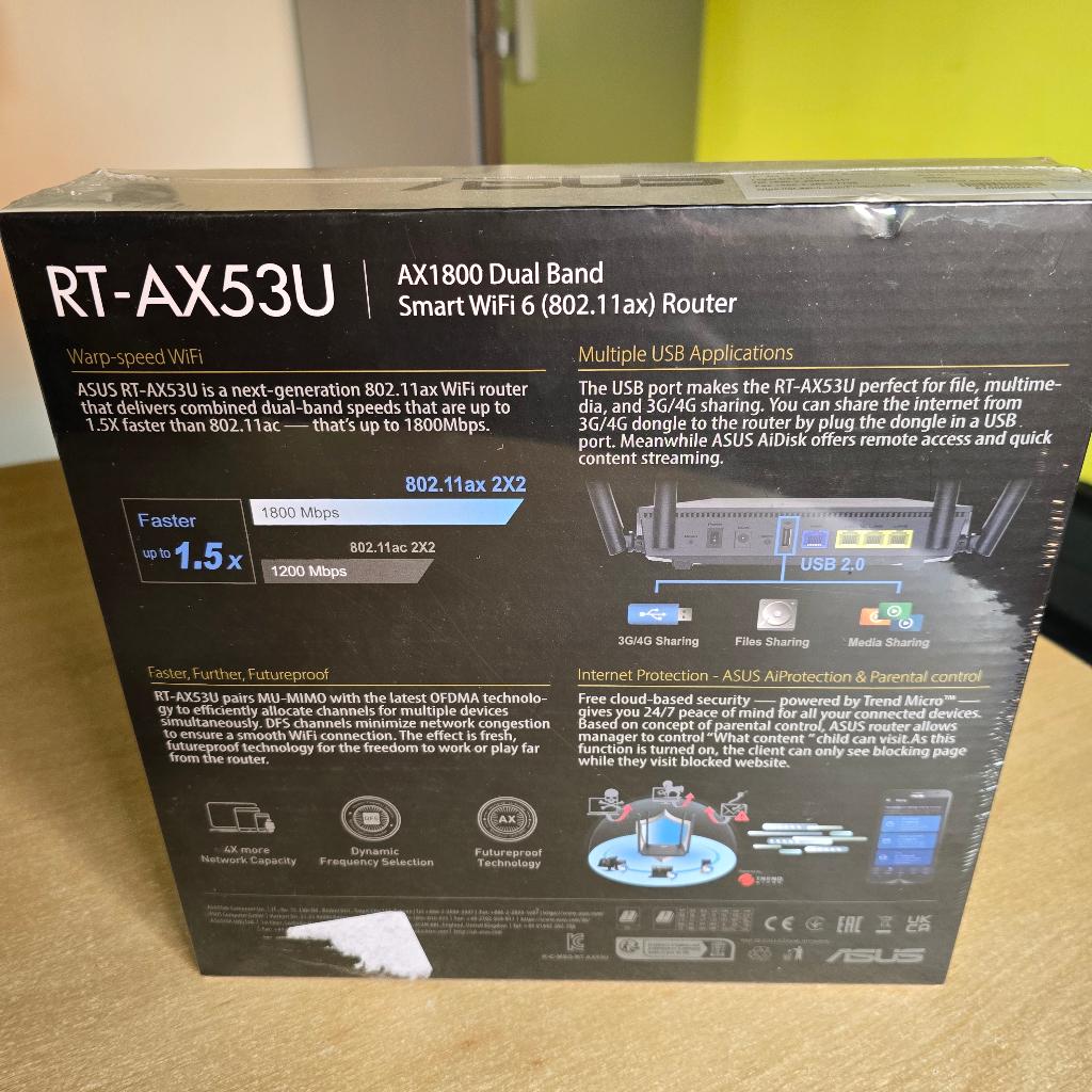Wireless router RT-AX53U (nieuw), Enlèvement, Neuf, Routeur, ASUS