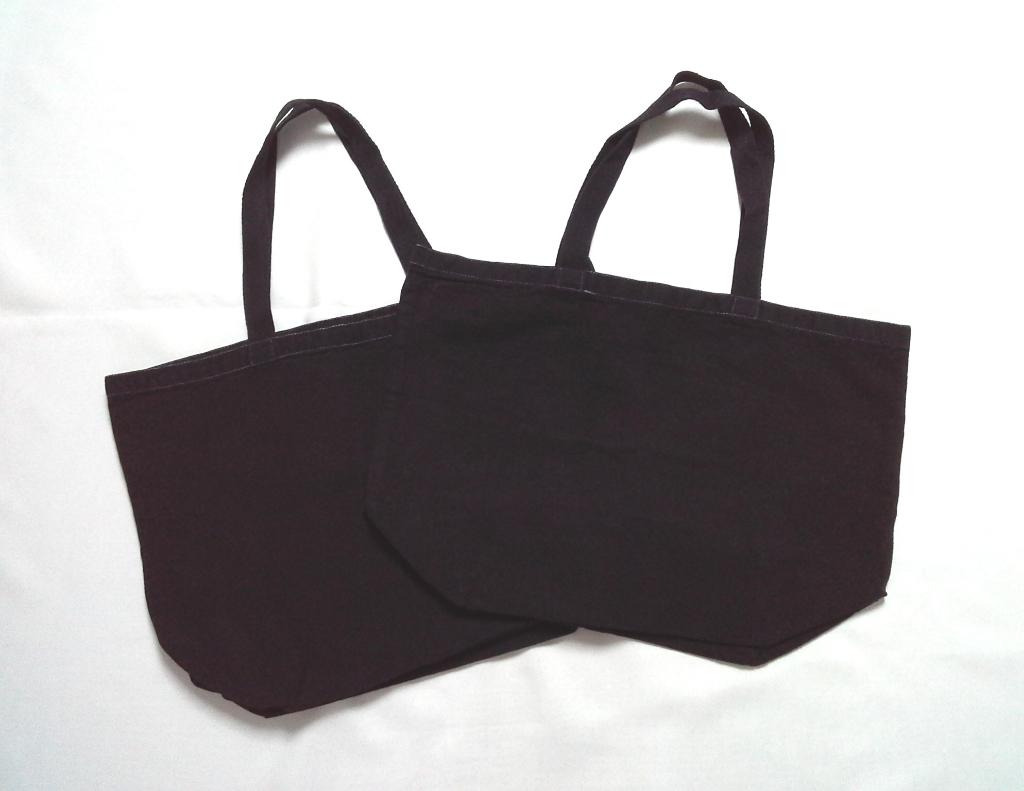 Lot de 2 sacs shopping solides tote bags violets en coton, Ophalen, Gebruikt, Paars