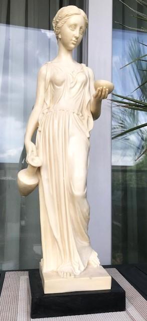 Rare statue déesse Grecque Perséphone 67 cm marbre Com💎😎👌, Statue, Enlèvement ou Envoi, 50 - 100 cm, Europe