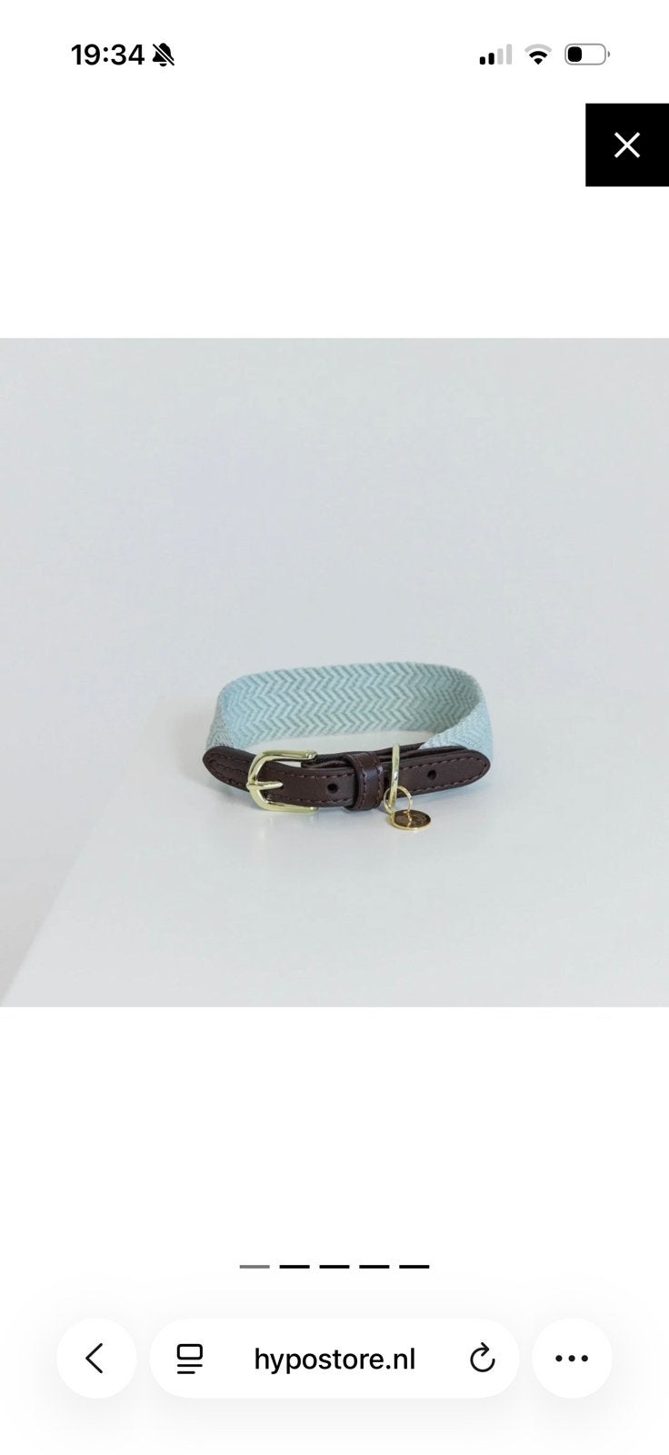 NIEUW kentucky jacquard halsbandje turquose maat xs, Dieren en Toebehoren, Ophalen of Verzenden, Nieuw
