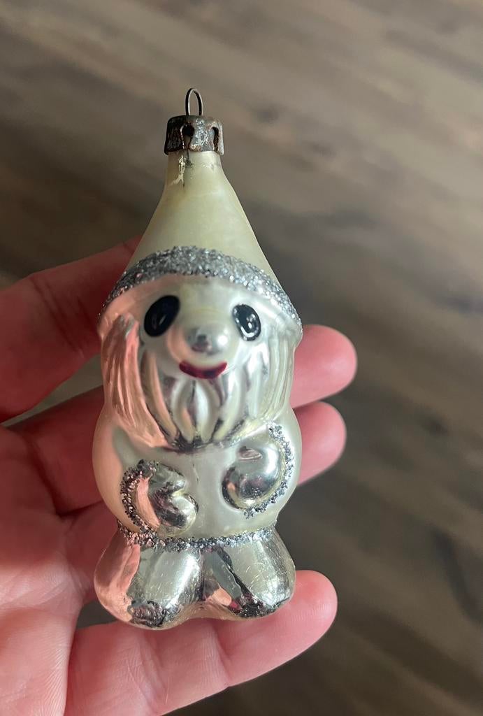 oude kerstbal kabouter, Ophalen of Verzenden, Zo goed als nieuw