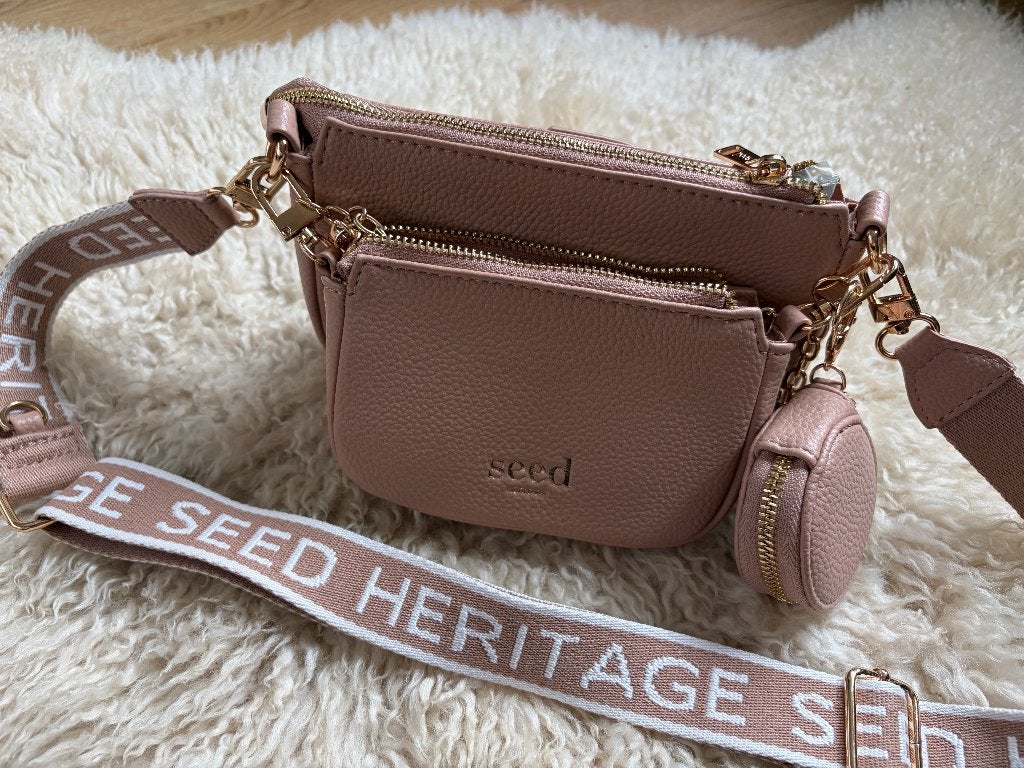 nieuw  SEED Heritage : 2 schoudertasjes + geldbeugel, Ophalen of Verzenden, Nieuw, Beige, Schoudertasje