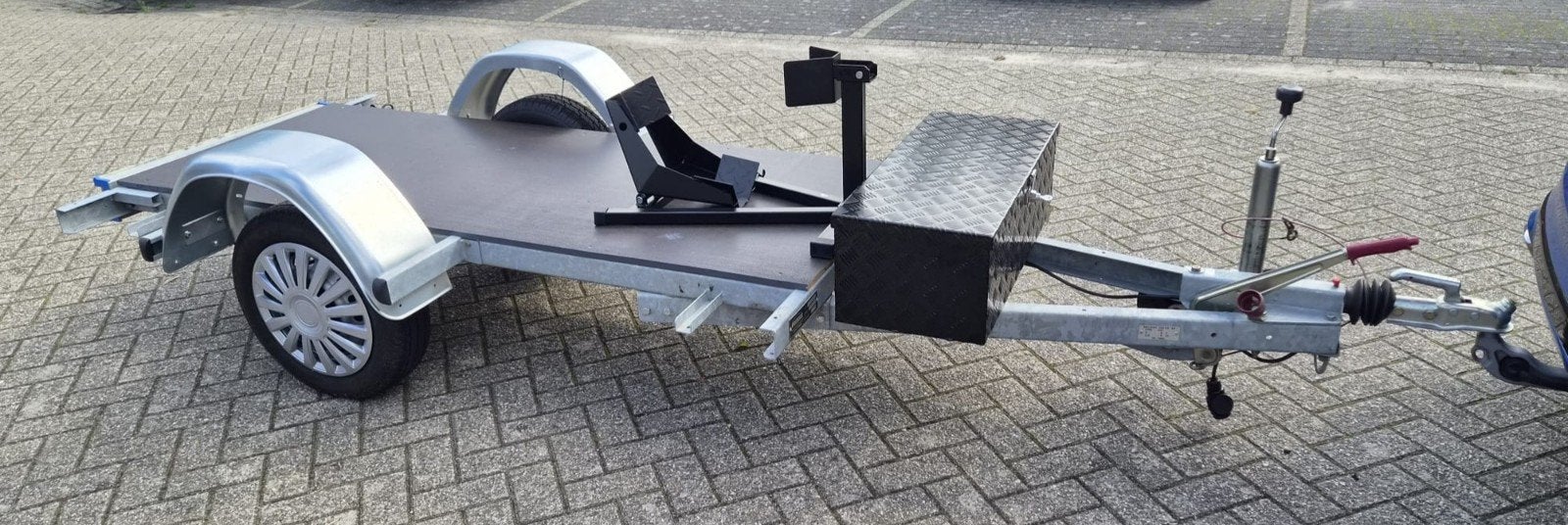 Motor Aanhanger Disselbak Oprijplaat Reservewiel Nieuwe, Ophalen, Gebruikt
