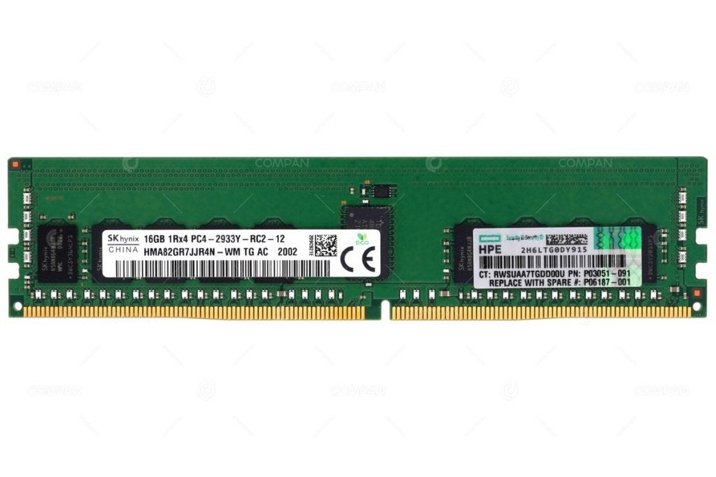 16GB 1Rx4 PC4-2933Y DDR4-2933 Registered ECC Hynix HP