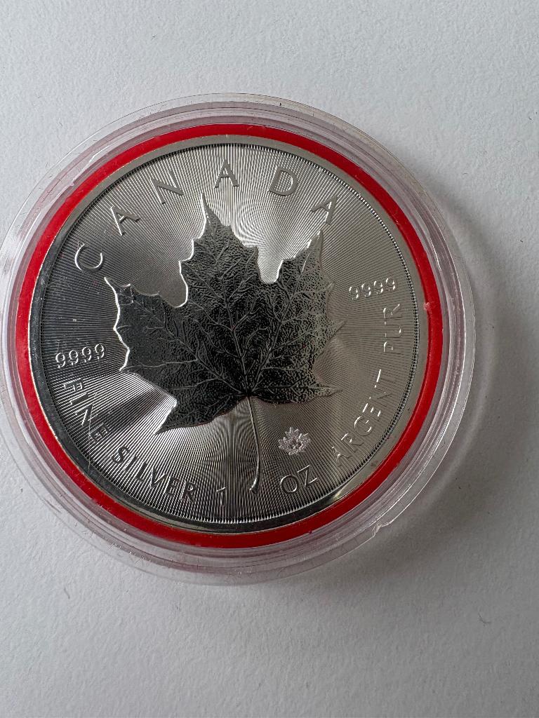 Maple leaf 1 ounce zuiver zilver, Postzegels en Munten, Ophalen of Verzenden, Zilver