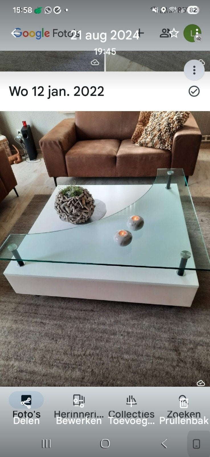 Design salontafel, Ophalen, Glas, Modern design, 50 tot 100 cm