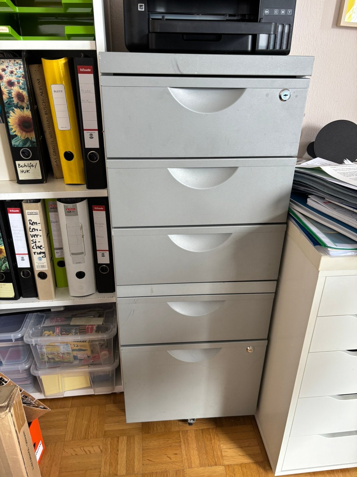 Bureaucontainer metal, Huis en Inrichting, Kasten | Computermeubels, Zo goed als nieuw, Ophalen