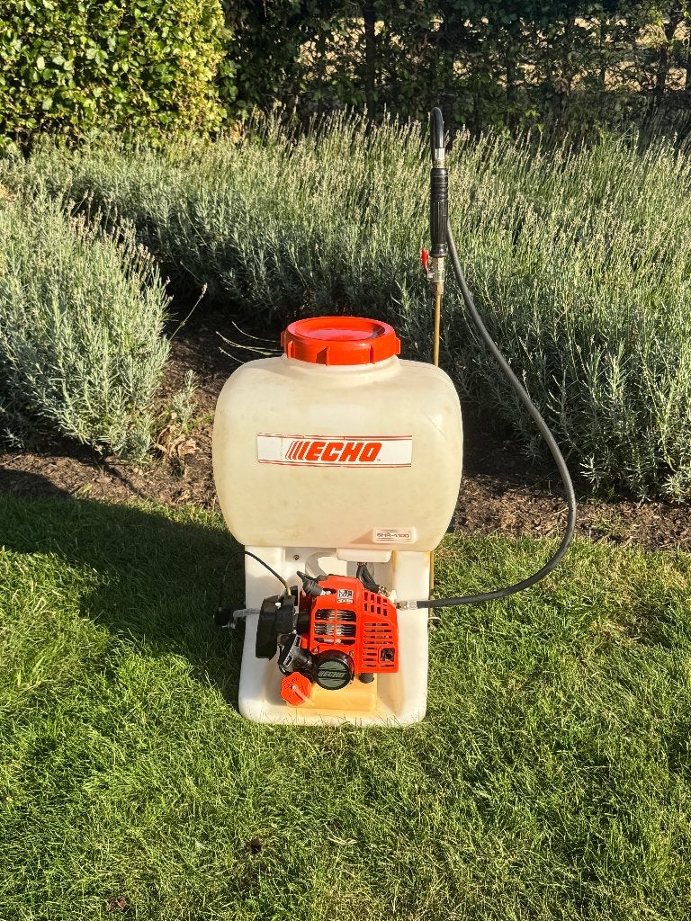 Rugsproeier met motor ECHO, Tuin en Terras, Ophalen, Gebruikt, Onkruidbestrijding