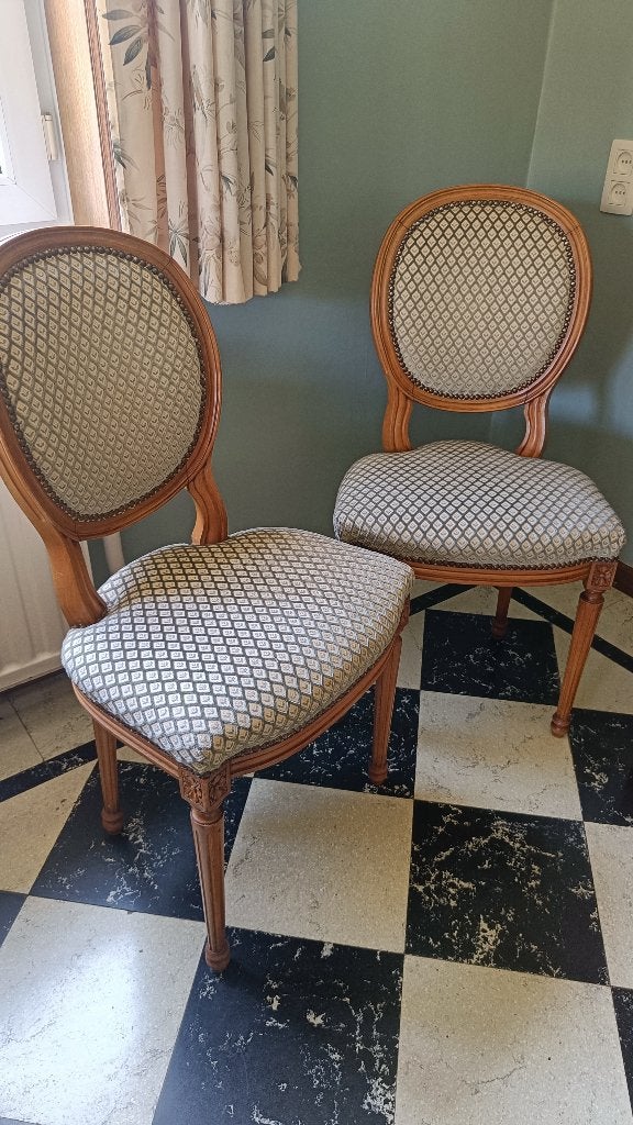 4 stoelen per stuk of als set en gratis zetelstoel, Enlèvement, Utilisé