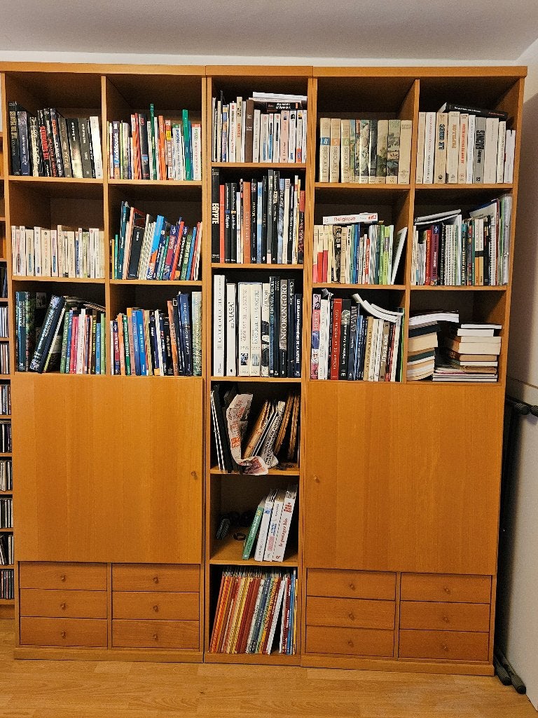 Bibliothèque Ikea imitation bois clair à donner, Huis en Inrichting, Kasten | Boekenkasten, Ophalen, Kunststof, Gebruikt, 200 cm of meer
