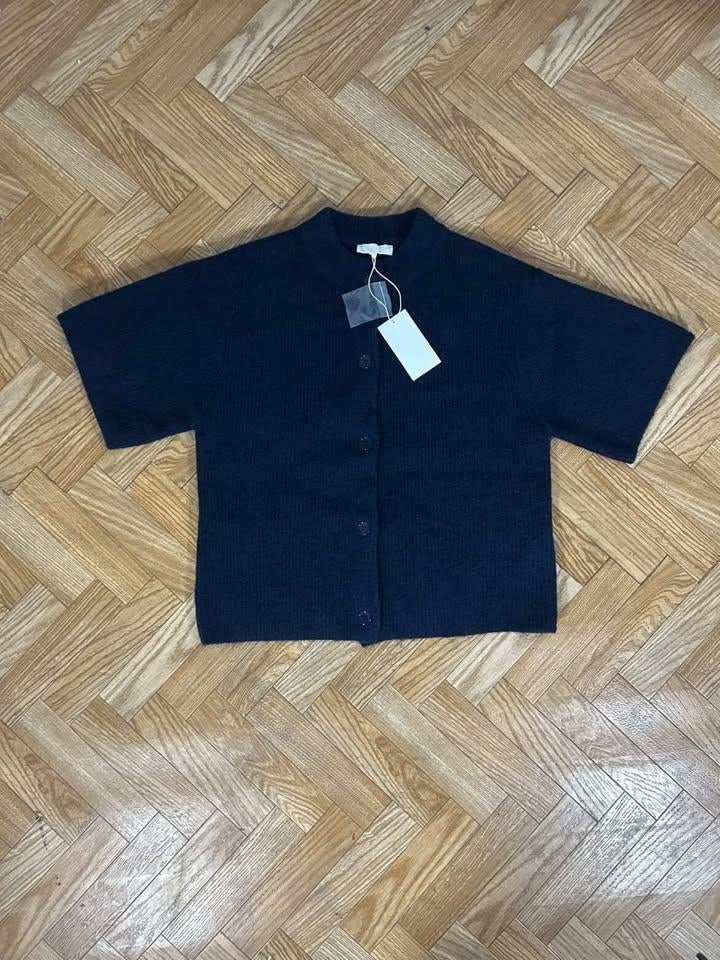 NA-KD marineblauw vest met korte mouwen - Maat S - Nieuw, Kleding | Dames, NA-KD, Overige kleuren, Nieuw, Ophalen of Verzenden