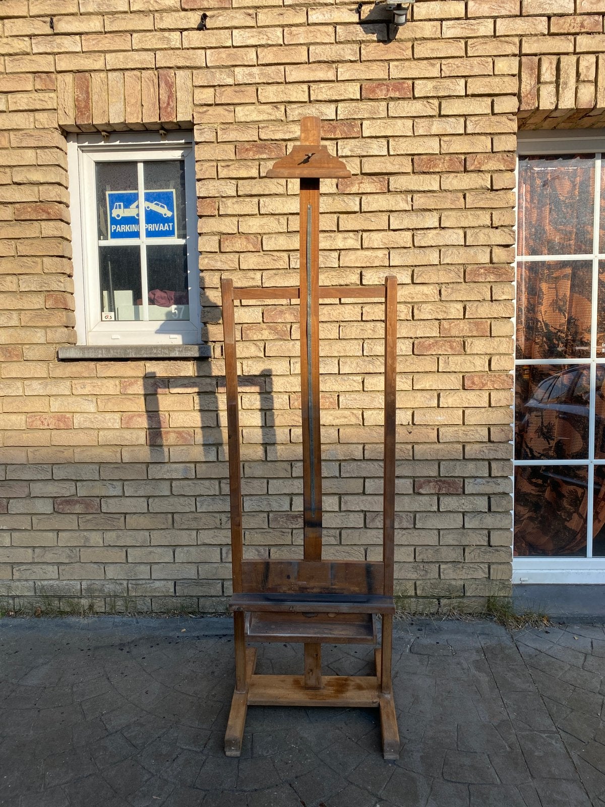 Antieke houten schildersezel, Hobby en Vrije tijd, Schilderen, Ophalen, Gebruikt, Ezel