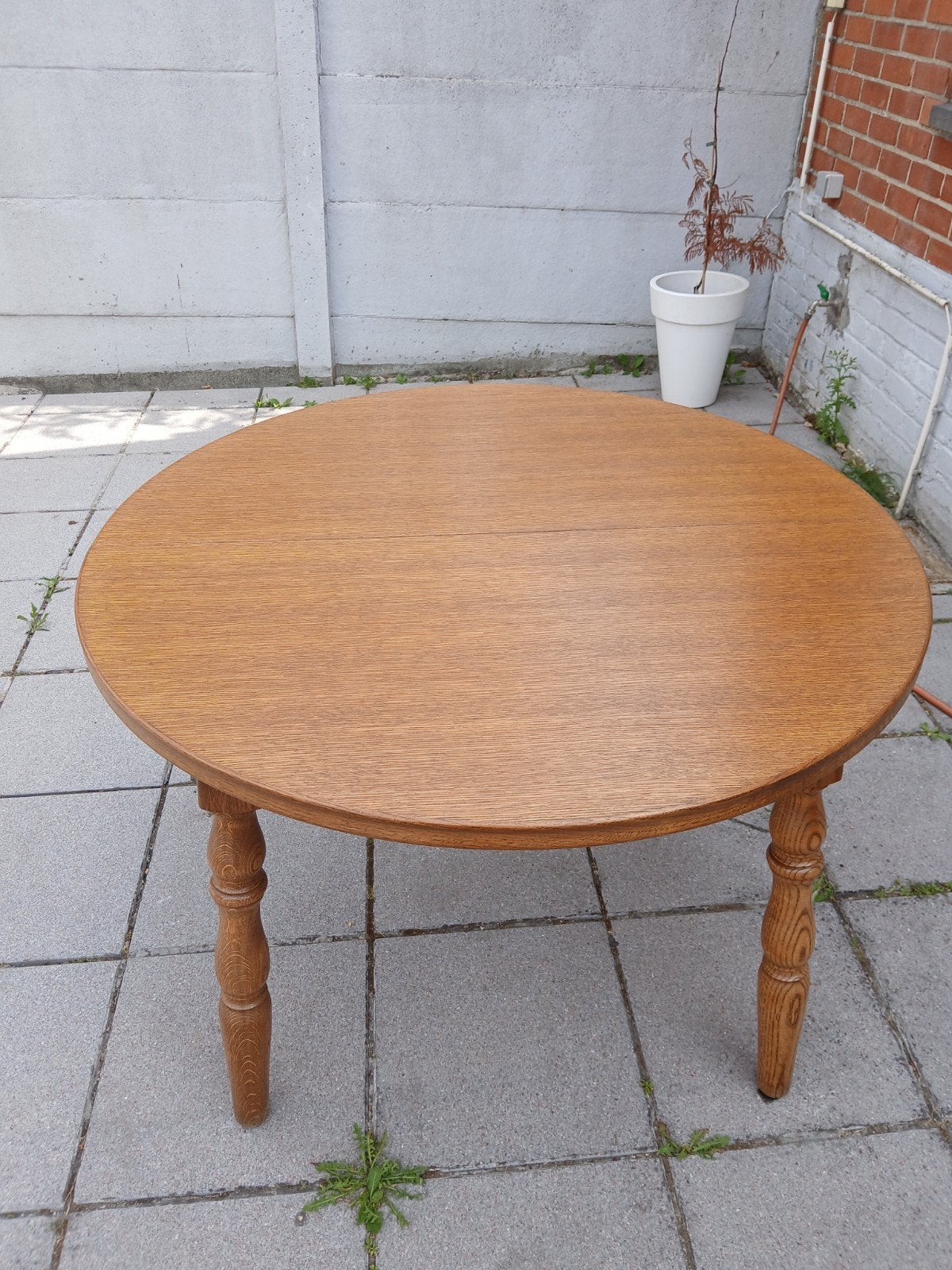 Table ronde en bois, Cinq personnes ou plus, Comme neuf, Enlèvement, Vintage