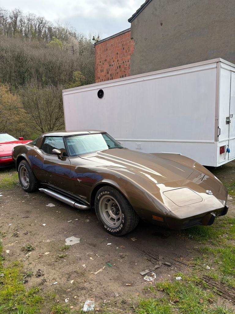 Corvette C3 5.7 v8 automatische transmissie uit 1978, Automaat, Achterwielaandrijving, Leder, Bruin