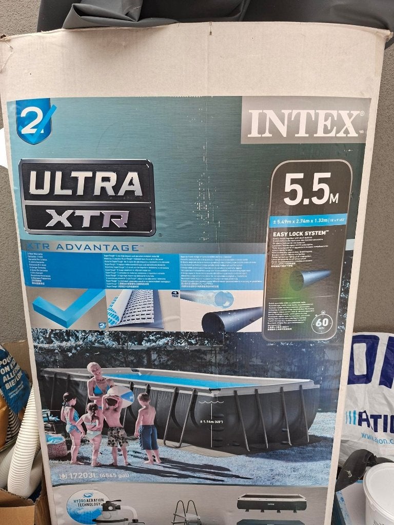 Intex Ultra XTR Frame zwembad set  inc w,eau warmtepomp, Tuin en Terras, Zwembaden, Gebruikt, 200 tot 300 cm, Rechthoekig, Ophalen