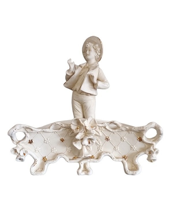 grote jardinière in witte bisquit, Ophalen