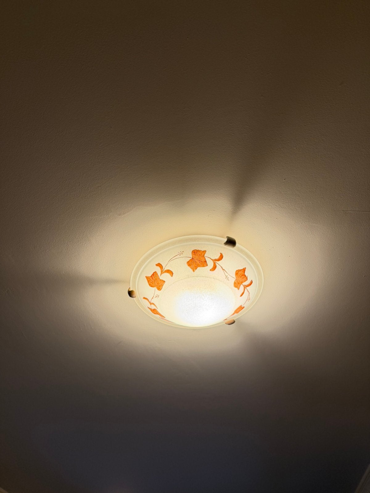 Vintage Art deco bloem plafondlamp, Huis en Inrichting, Ophalen, Gebruikt