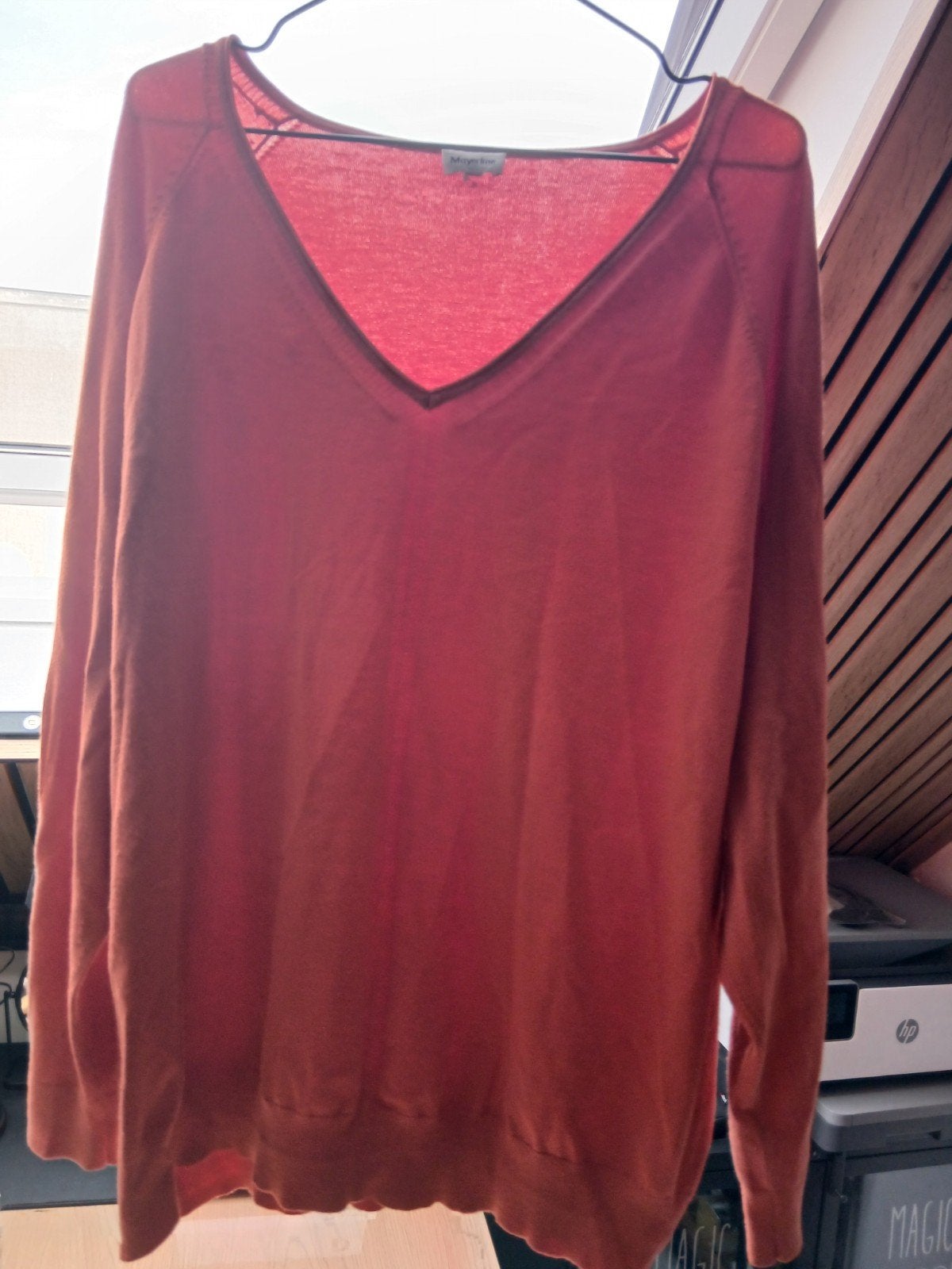trui Mayerline vhals, Kleding | Dames, Mayerline, Maat 42/44 (L), Oranje, Ophalen of Verzenden