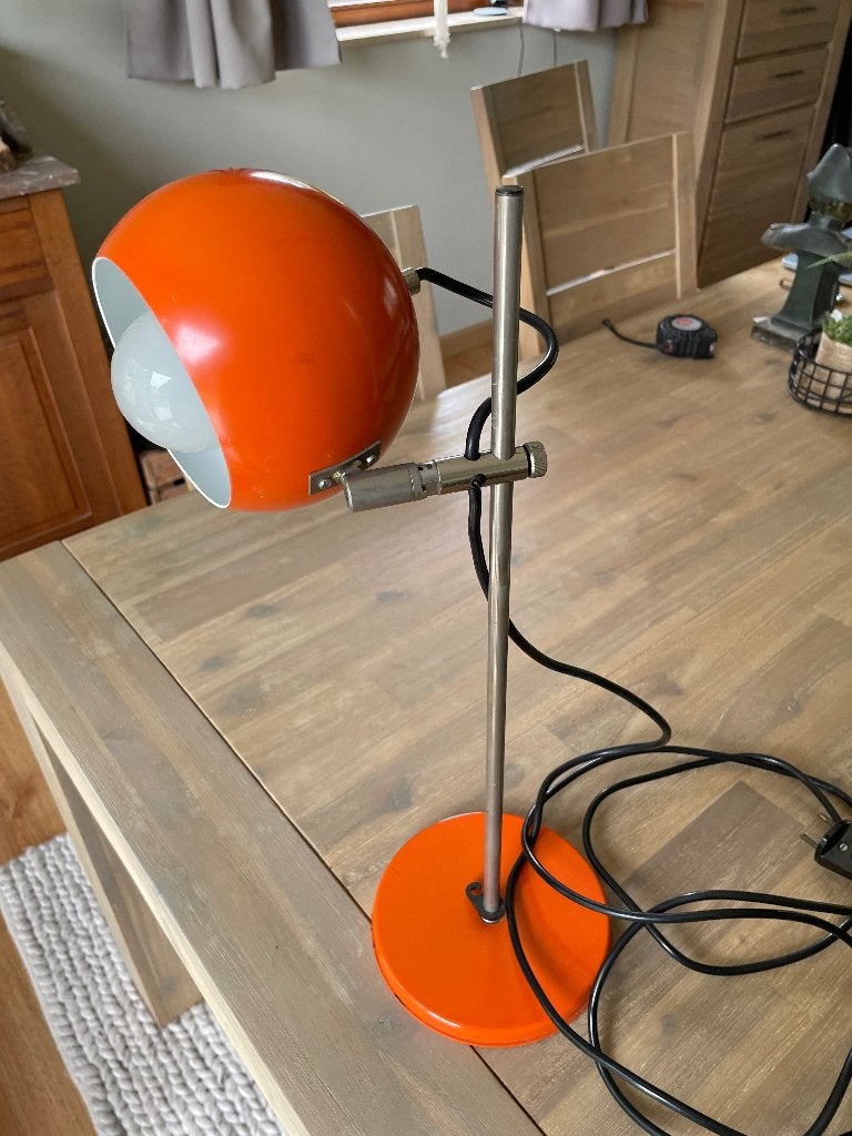 vintage oranje eyeball bureaulamp, Enlèvement ou Envoi, Maison et Meubles