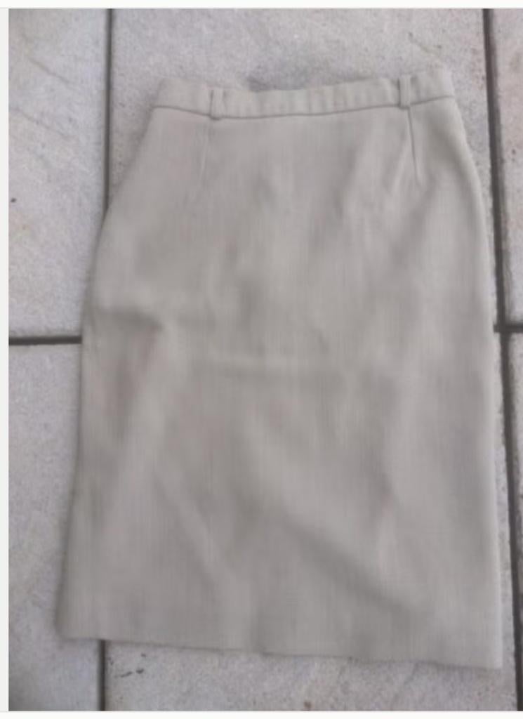 Jupe vintage, Enlèvement ou Envoi, Comme neuf, Beige, Longueur genou