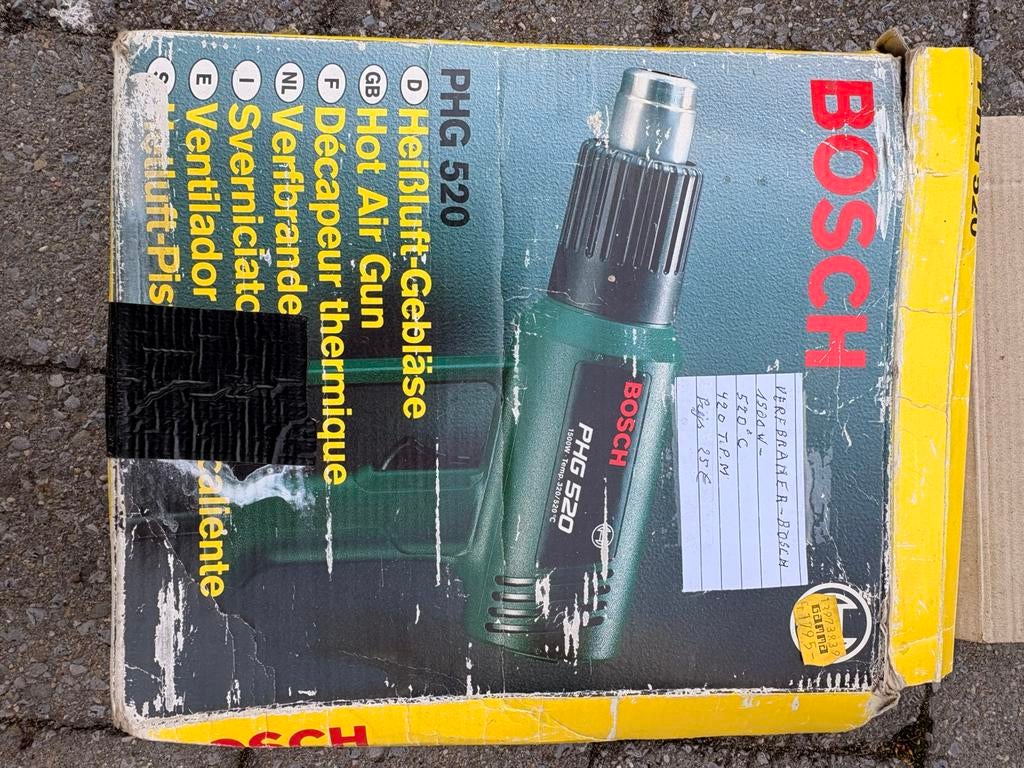 Verfbrander Bosch, Ophalen, Gebruikt