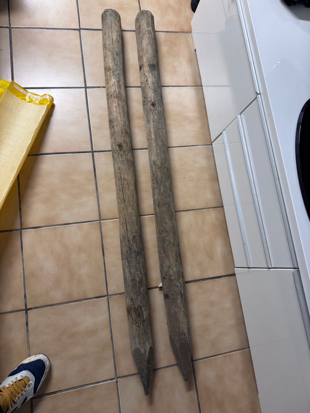Houten palen, Tuin en Terras, Ophalen, Gebruikt, Minder dan 180 cm, Palen