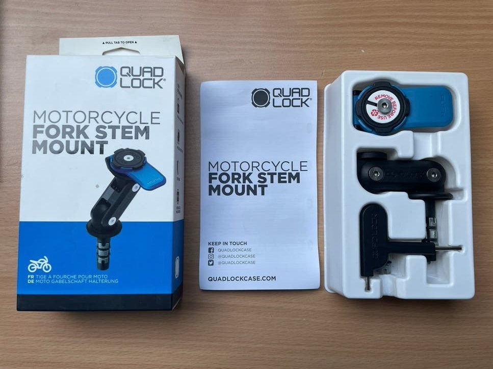Quad lock moto fourche fork stem mount, Enlèvement ou Envoi, Neuf