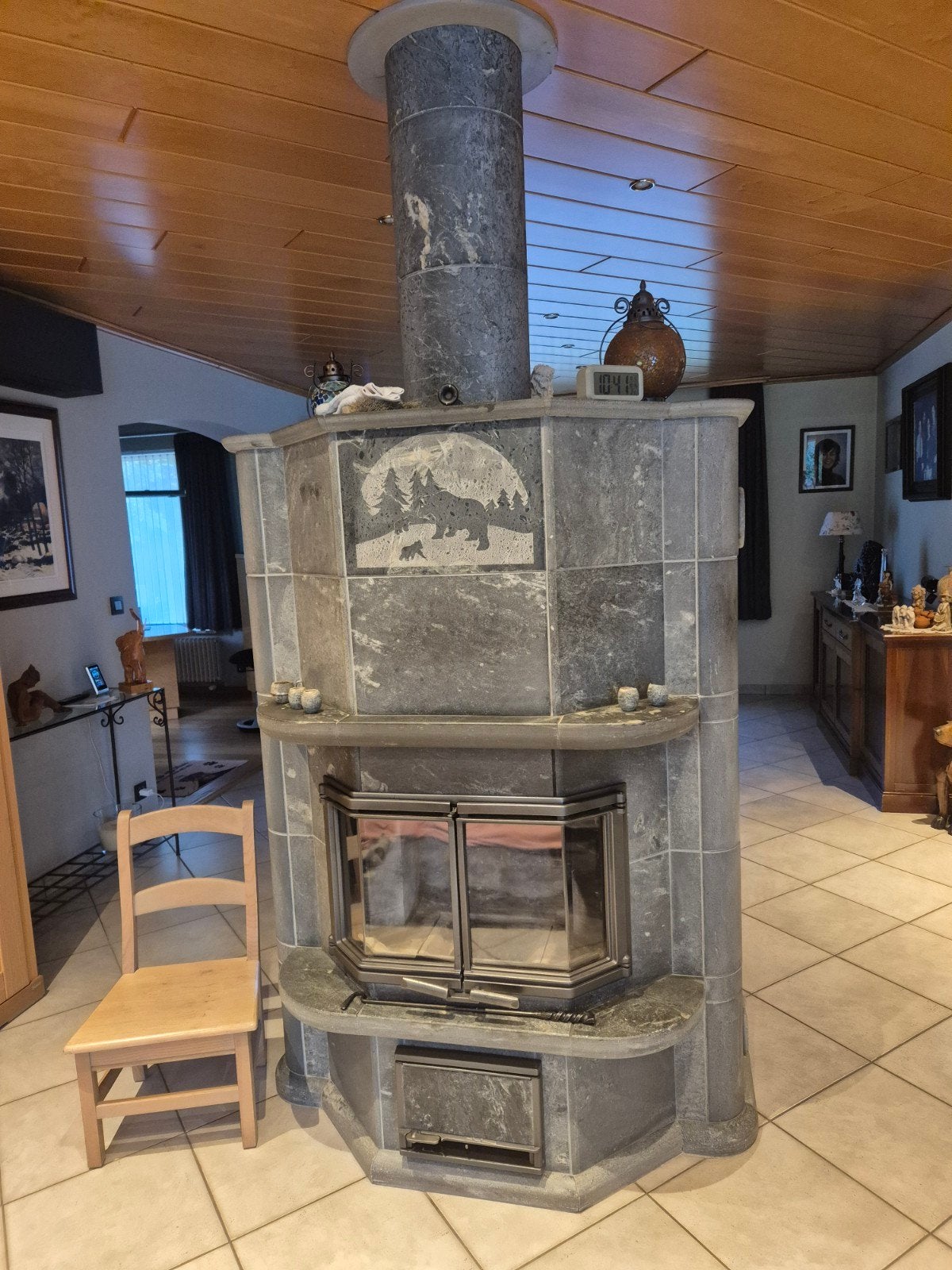 TULIKIVI.SPEKSTEENKACHEL., Huis en Inrichting, Ophalen, Houtkachel, Zo goed als nieuw, Vrijstaand
