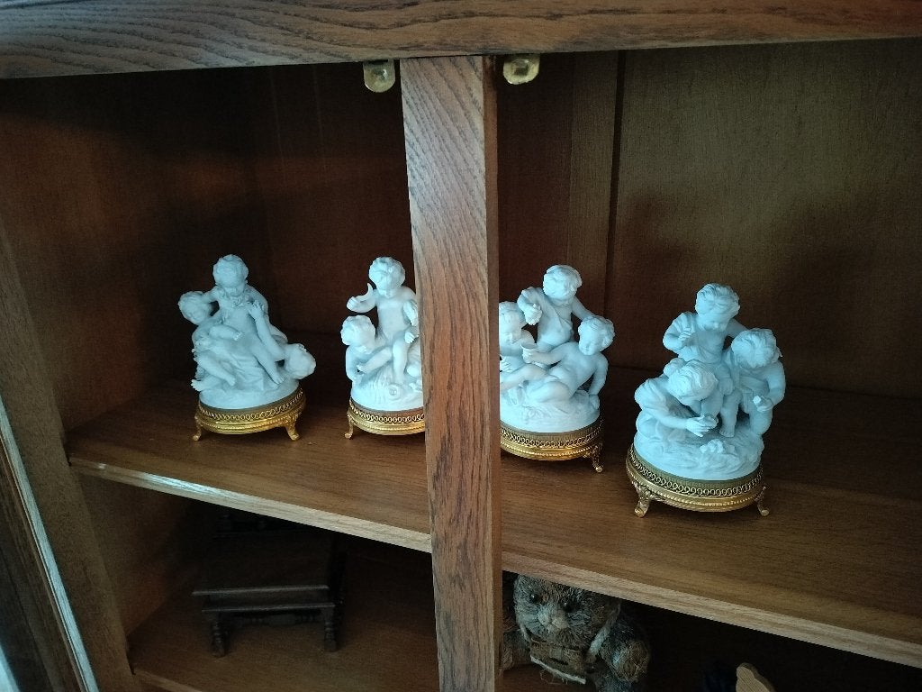 4-delige set porseleinen cherubijngroepen - Capodimonte, Ophalen of Verzenden
