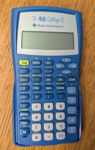 Rekenmachine TI-40 college II, Diversen, Ophalen