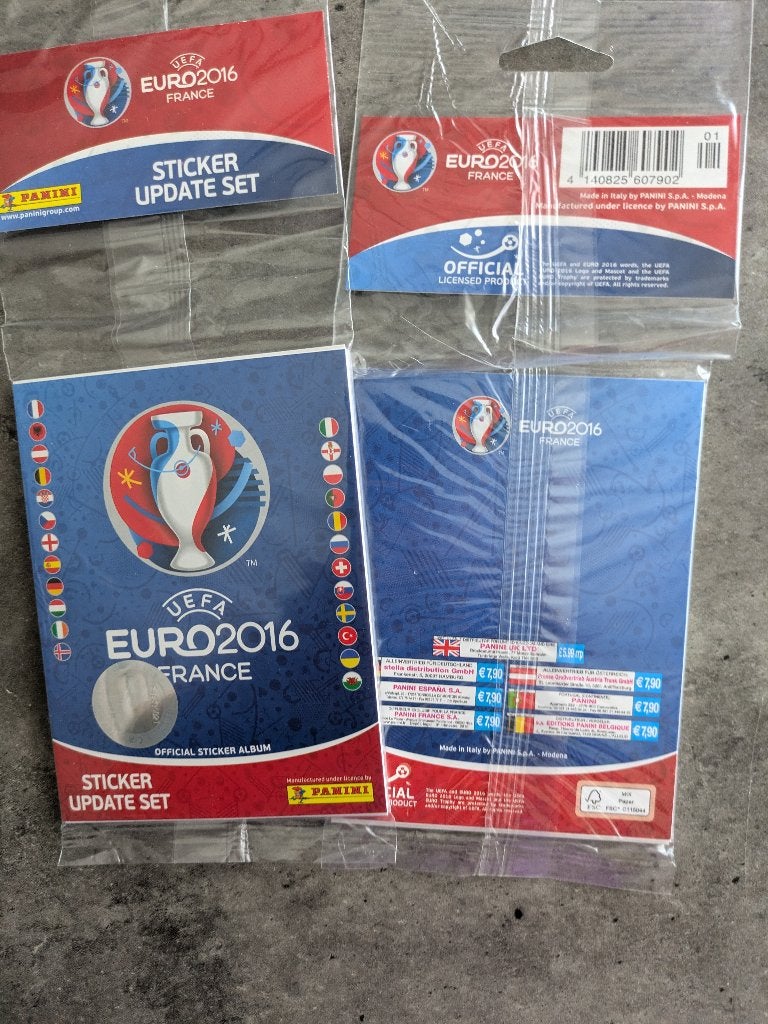 84 AUTOCOLLANTS DE MISE À JOUR SCELLÉS PANINI EURO 2016, Envoi, Neuf