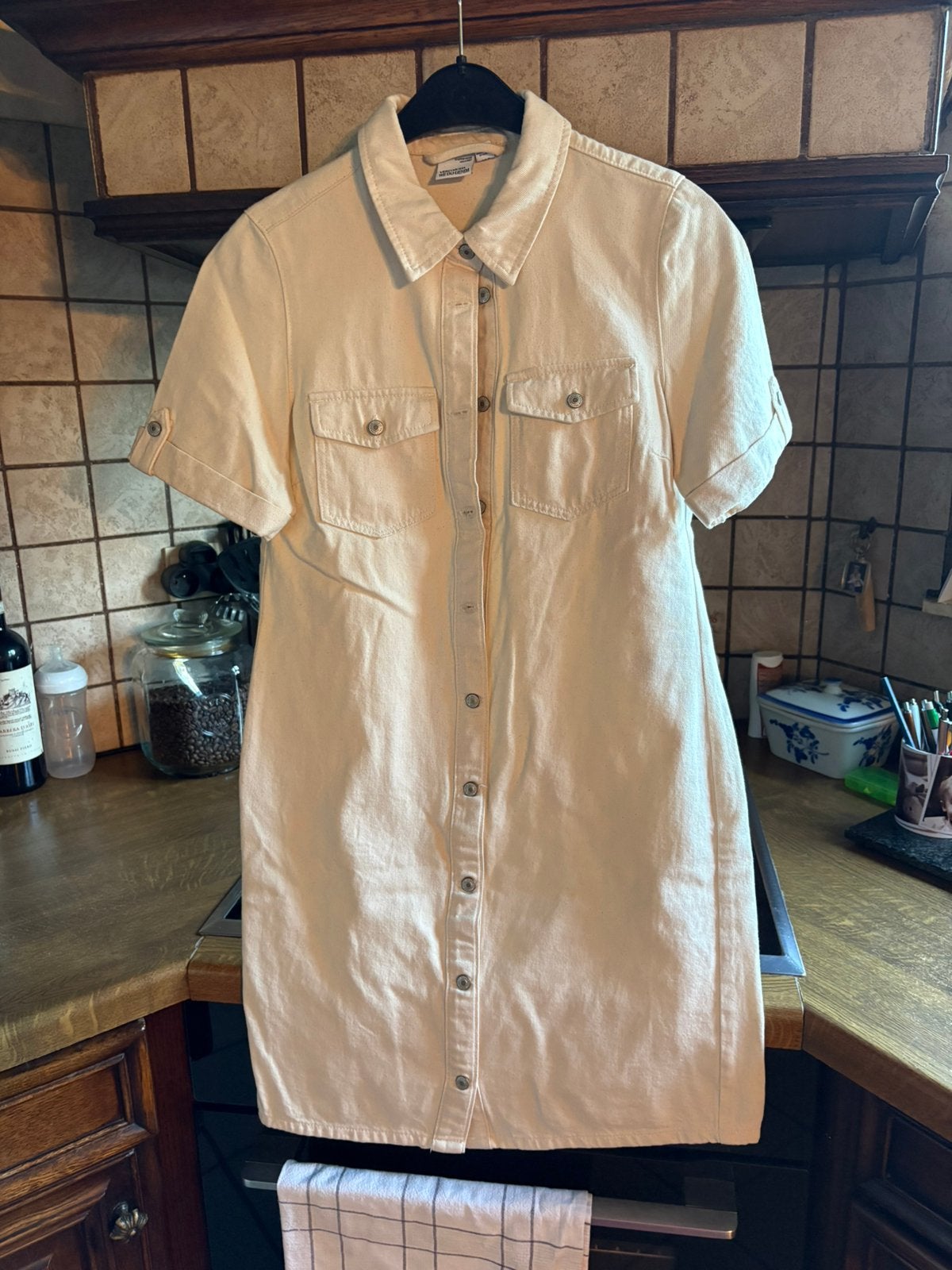 Spijker kleedje, Beige, Comme neuf, Enlèvement, Taille 34 (XS) ou plus petite