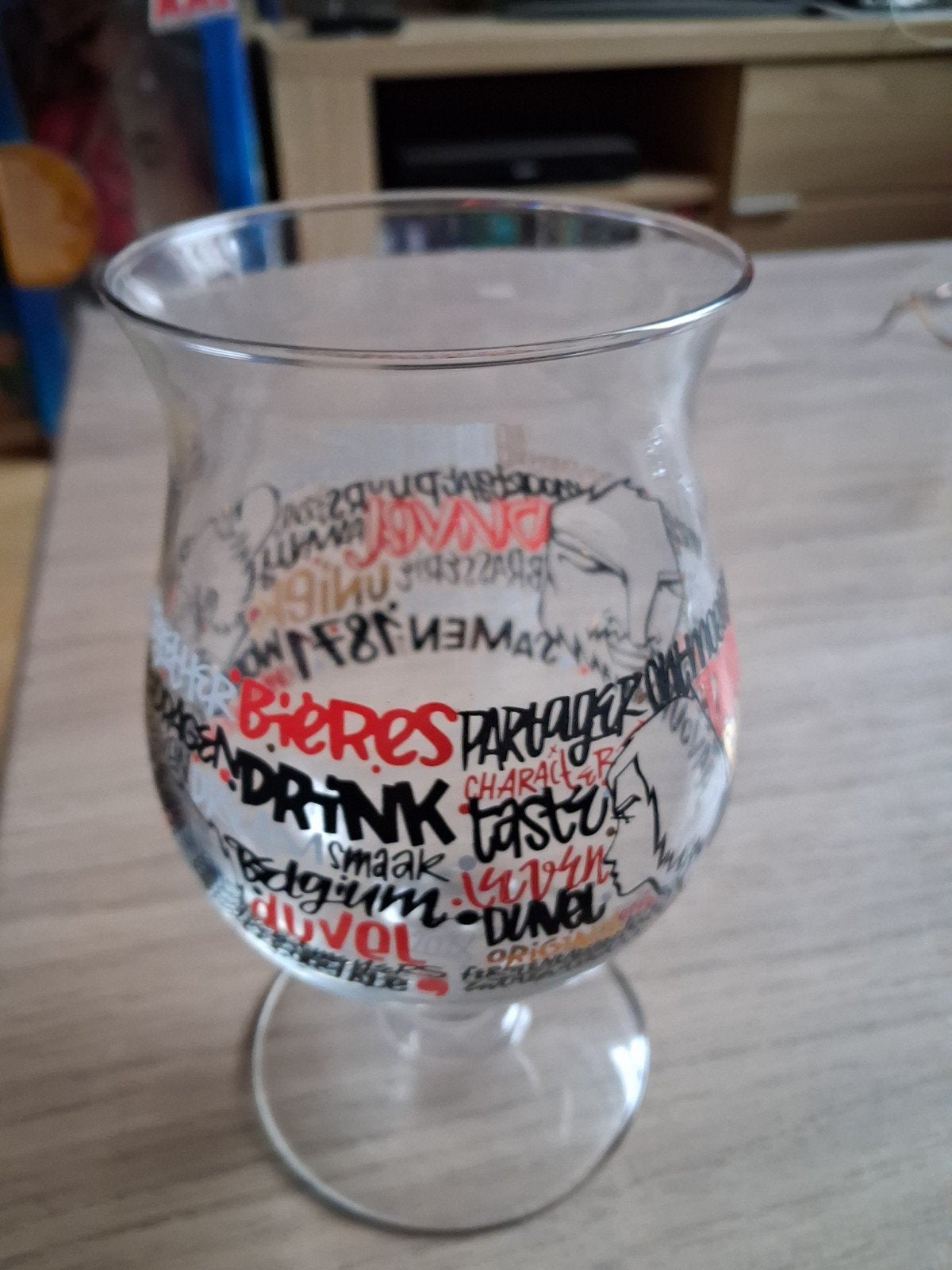 Duvel glas Drink Belgium Duvel, Verzamelen, Ophalen of Verzenden, Nieuw, Bierglas