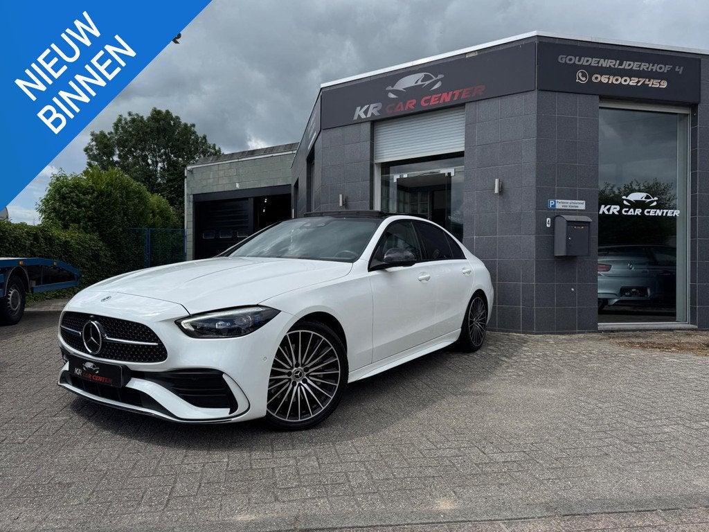 Mercedes-Benz C-Klasse 200 AMG PANO-CAMERA-SFEER-CARPLAY, Autos, Achat, 1800 kg, 4 portes, Entreprise