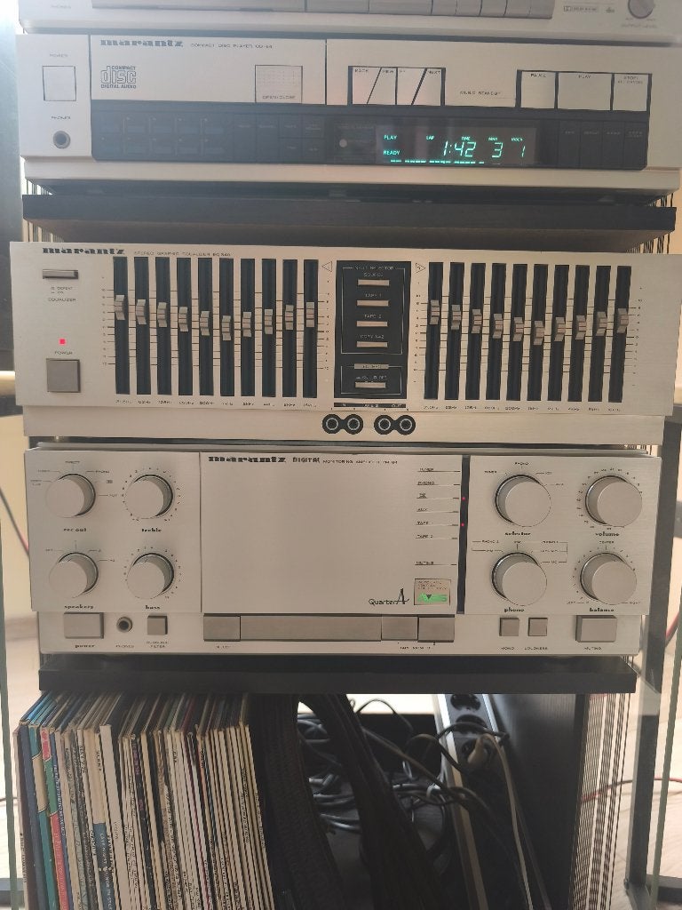 Prachtige vintage Marantz hifi-set – PM-84, EQ-340 en CD-84, TV, Hi-fi & Vidéo, Enlèvement, Utilisé, Lecteur CD, Autres marques