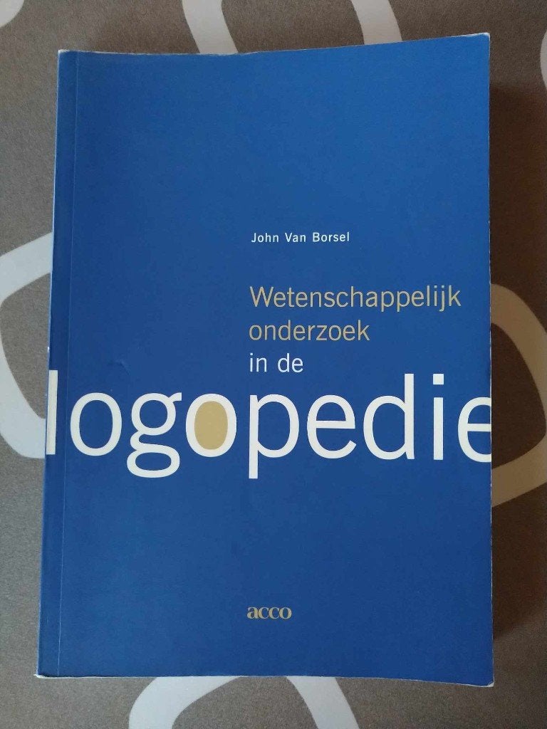 Wetenschappelijk onderzoek in de logopedie, Boeken, Studieboeken en Cursussen, Ophalen, Gelezen, Hoger Onderwijs, Acco