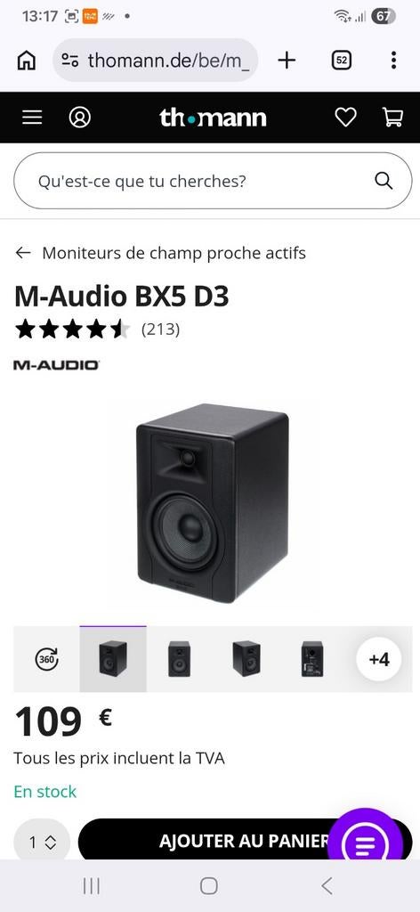 M-AUDIO BX5 3D, Enlèvement