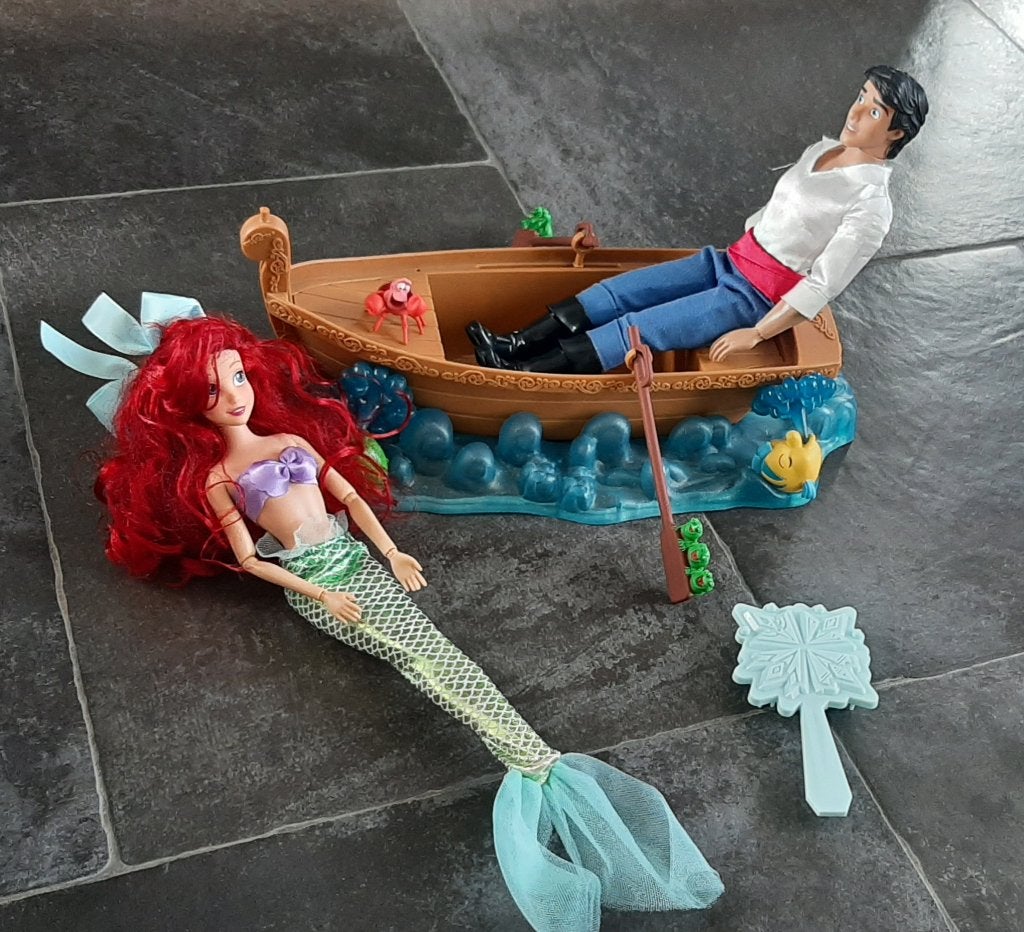 Barbie Ariel, son prince et sa barque, Ophalen, Gebruikt, Barbie