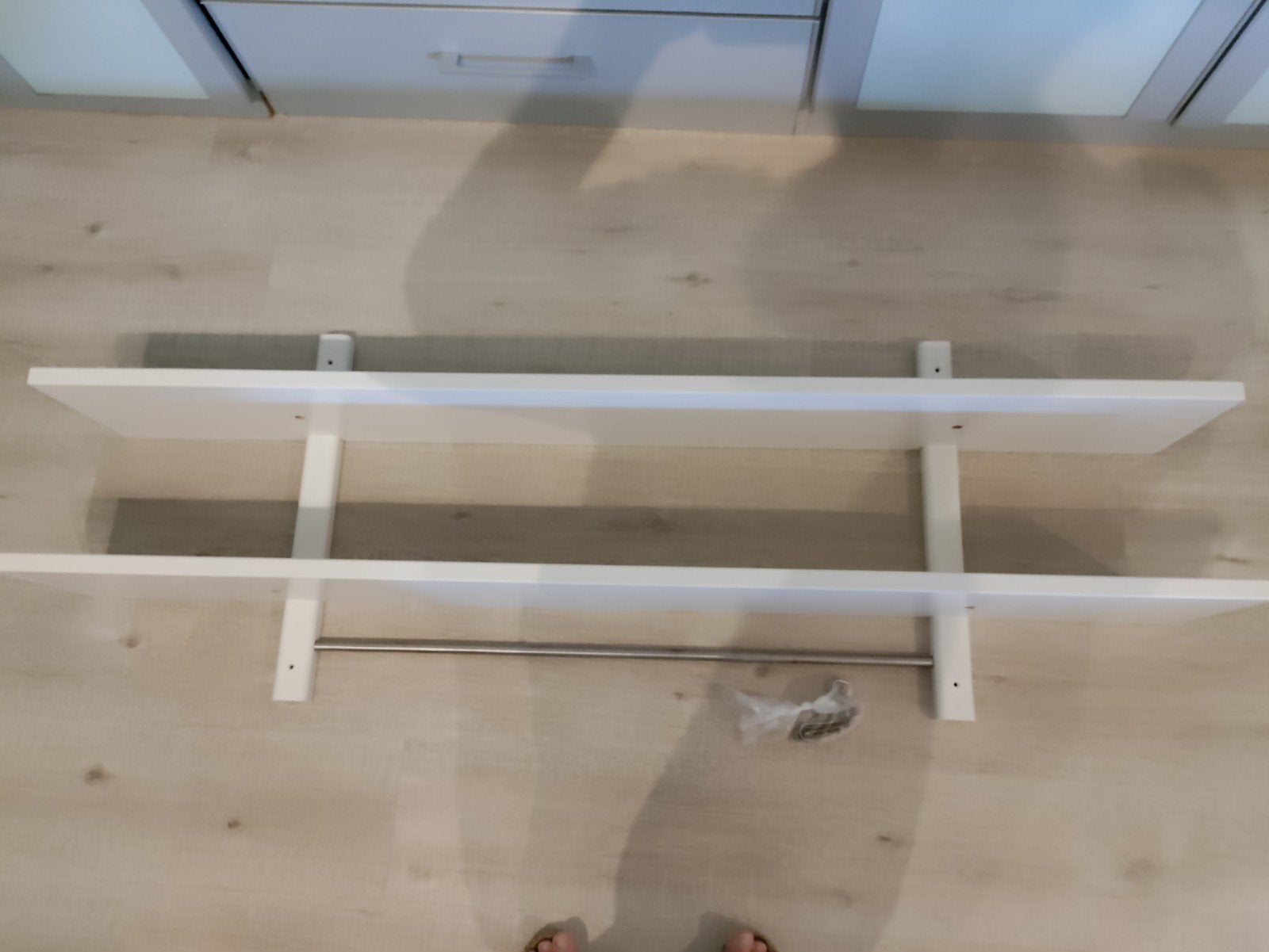 voorraadrek van ikea en vooraadpotten., Ophalen, 100 tot 150 cm, Wit, Zo goed als nieuw