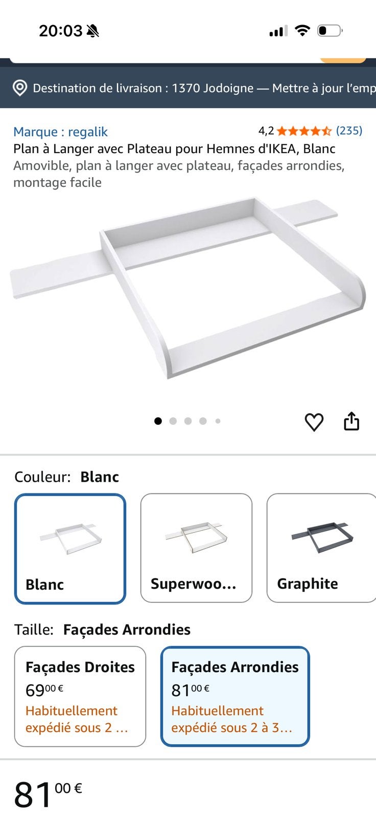 Plan a langer, Enfants & Bébés, Enlèvement, Comme neuf